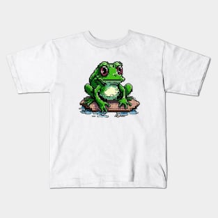 Pixel Art Frog Kids T-Shirt